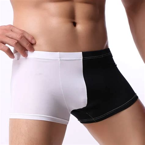 Men Ice Silk Sexy Underwear Boxer Shorts Underpants Man Seamless U