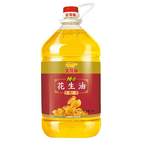 金龙鱼花生油5L纯正压榨5升食用油桶装家用近10斤植物油炒菜团购 虎窝淘