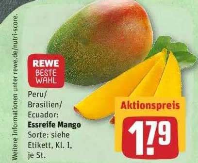 Rewe Beste Wahl Peru Brasilien Ecuador Essreife Mango Angebot Bei