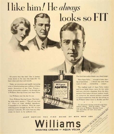 Williams Shaving Cream And Aqua Velva Ad Ca 1929 Aqua Velva