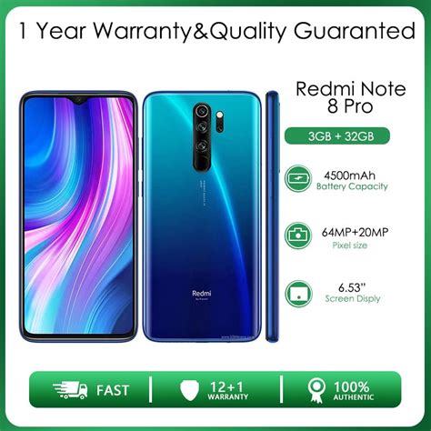 Xiaomi Redmi Note 8 Pro 6g Ram 64gb128gb Rom Smartphone 108mp Camera