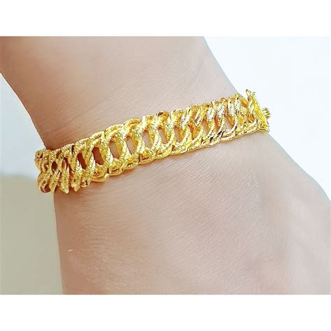 Emas Korea Gred A Rantai Tangan Lipan Pasir Bracelet Gold Plated K