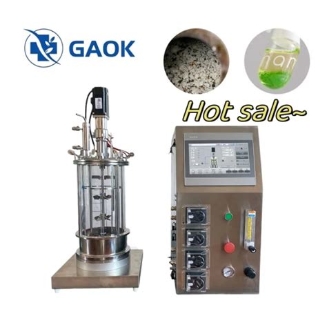 Automatically Feeding Bioreactor Jacketed Glass Bioreactor Fermenter