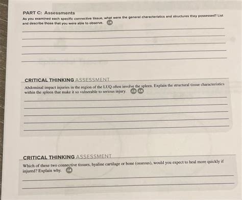 Solved PART B Assessments Match The Tissues In Column A Chegg