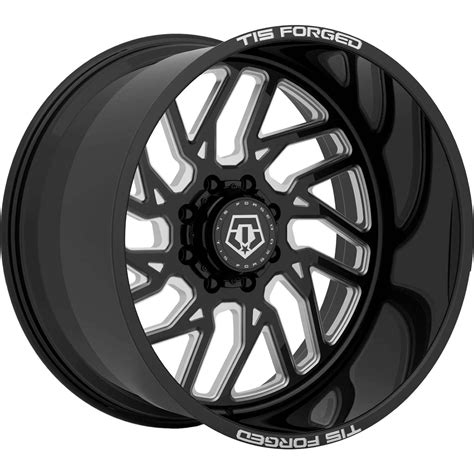 Tis Forged F51bm1 24x14 76 Black Milled F51bm1 2448476l Custom Offsets