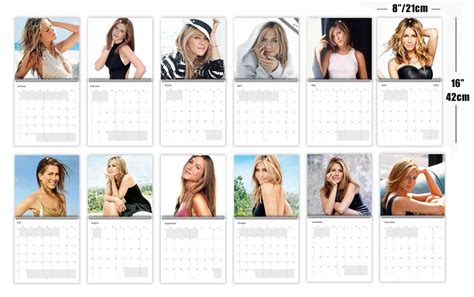 Jennifer Aniston Personalised Large Wall Calendar Month Planner