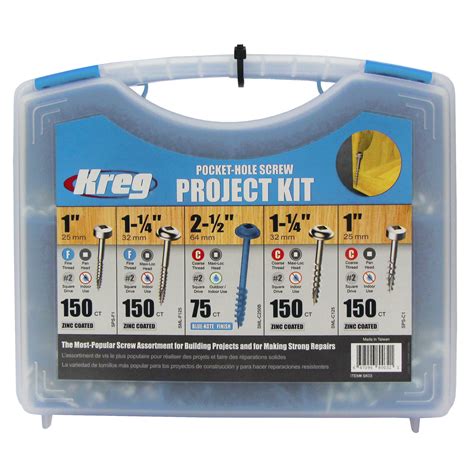 Kreg SK03 Pocket-Hole Screw Kit in 5 Sizes - Walmart.com