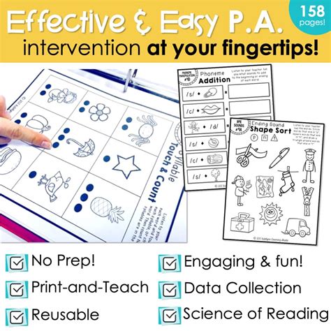 Phonemic Awareness Activities And Intervention For Kindergarten And 1st