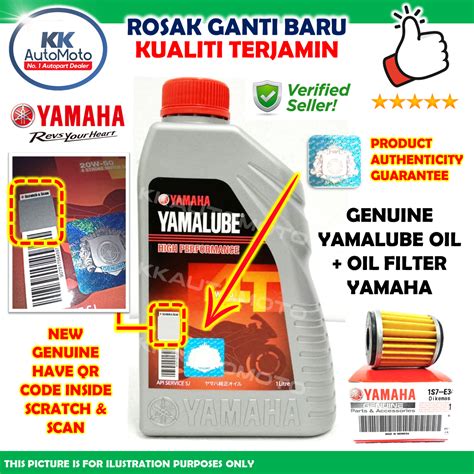 Genuine Original Yamaha Engine Oil Minyak Hitam 4T Yamalube High