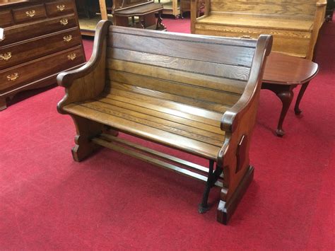 Antique Church Pew, Walnut Church Pew