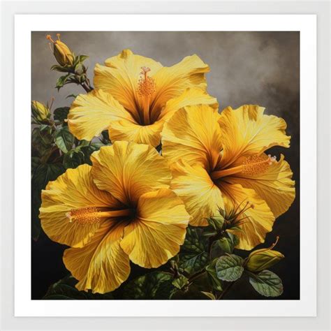 Shop Yellow Hibiscus Art Print By Vanoverdesigns On Society6 Wine