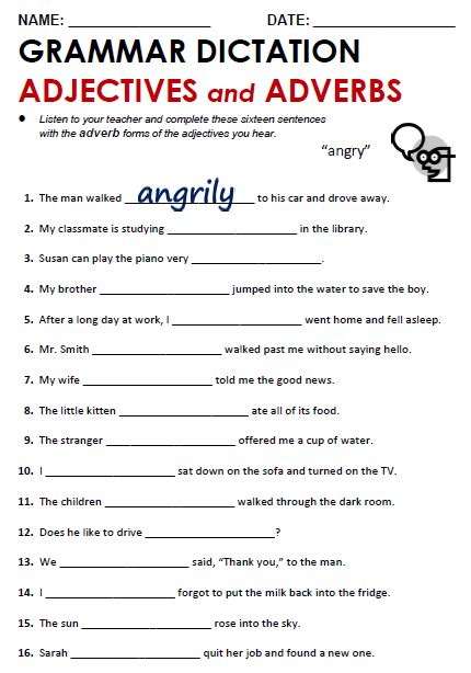 Adjectives And Adverbs All Things Grammar Adverbs Worksheet Adjectives Adverbs