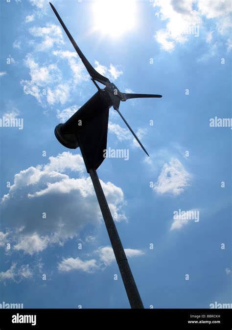 Private Wind Turbine Installation Stock Photo Alamy