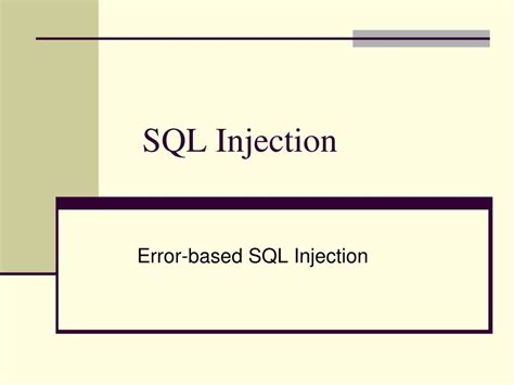 Ppt Sql Injection Powerpoint Presentation Free Download Id 9110141