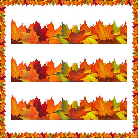 Amazon Pcs Ft Autumn Fall Maple Leaf Border Trim