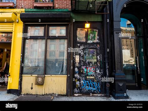 New York, NY 18 April 2015 - Bowery storefront with Graffiti ©Stacy ...