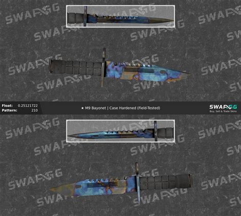 H M Bayonet Case Hardened Ft Pattern Tier Blue Gem W