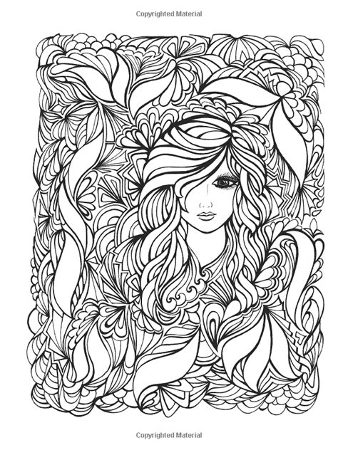 Fanciful Faces Coloring Book Creative Haven Coloring Pages People