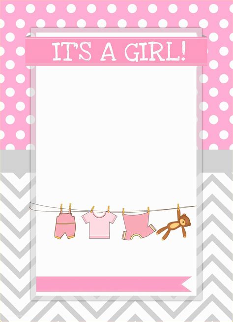 Baby Announcement Cards Free Template Of Baby Girl Shower Free Printables How to Nest for Less ...