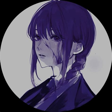 Makima From Chainsaw Man Og Icon Chainsaw Anime Man Fan Art Purple