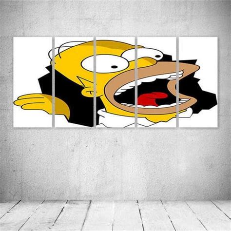 Quadro Decorativo Homer Simpson Composto De Quadros Madeiramadeira