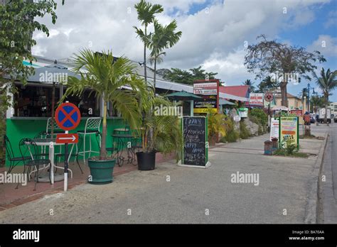 Restaurants at St. Lawrence Gap, Barbados, "West Indies Stock Photo - Alamy