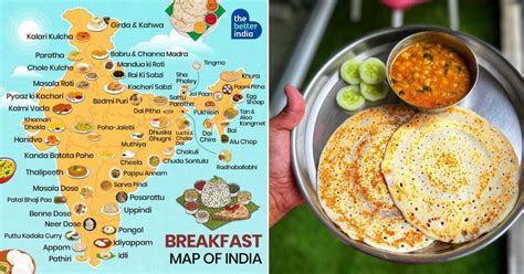 Discover Top Indian Breakfast Dishes On Map Of India