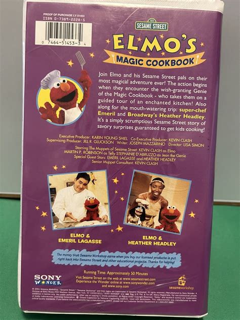 Sesame Street Elmos Magic Cookbook Vhs Ebay