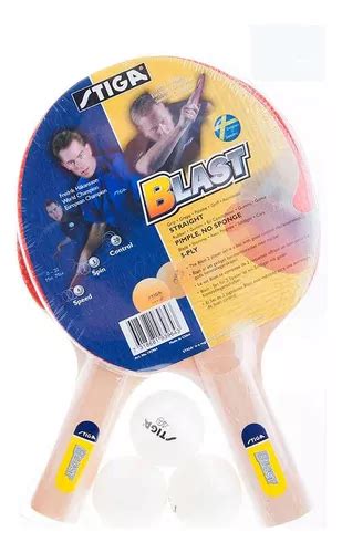 Pack De Raquetas De Ping Pong Stiga Hobby Classic Pelotas Negra