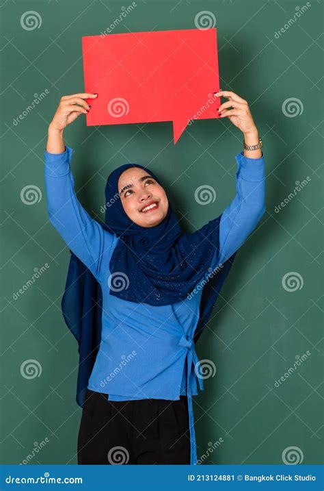 Confident And Happy Woman Concept Pretty Attractive Muslim Lady