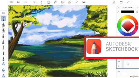 How To Use Autodesk Sketchbook And Make Stunning Landscape Painting