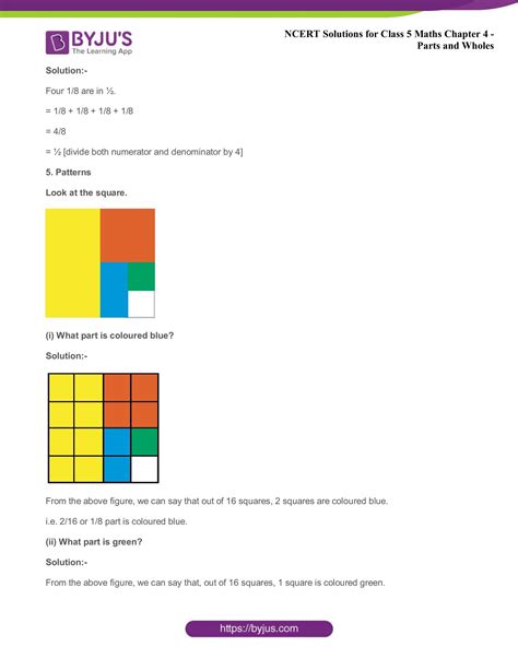 NCERT Solutions Class 5 Maths Chapter 4 Parts And Wholes BYJU S