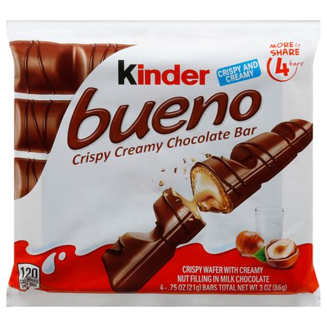 Kinder Bueno Milk Chocolate And Hazelnut Cream Individually Wrapped