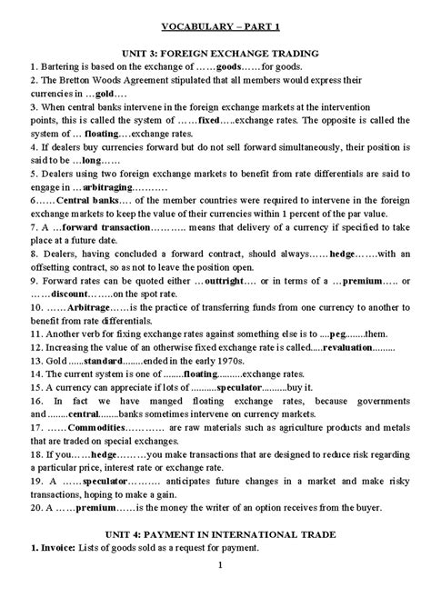 Vocabulary + PART 1 - tổng hợp từ vựng - VOCABULARY – PART 1 UNIT 3