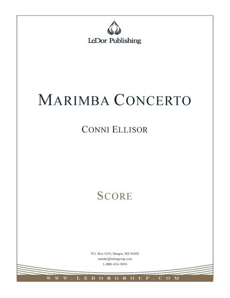 Marimba Concerto - LeDor Publishing