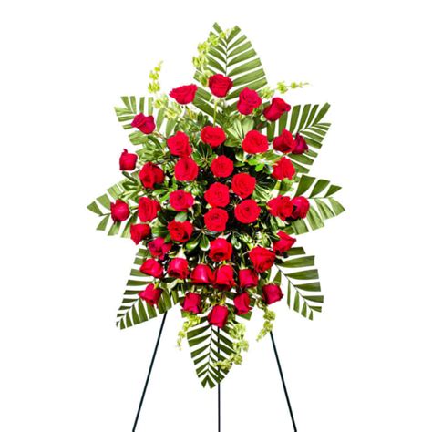 Remembrance Red Standing Spray Flower Delivery Shippensburg PA Fisher