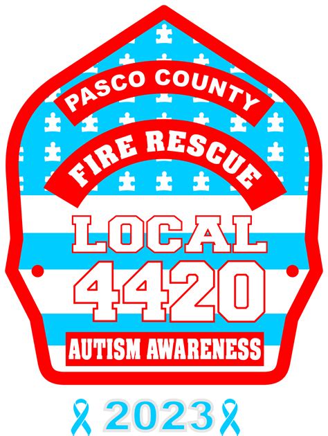 2023 Pasco County Fire Rescue Local 4420 Autisms Awareness Shirt