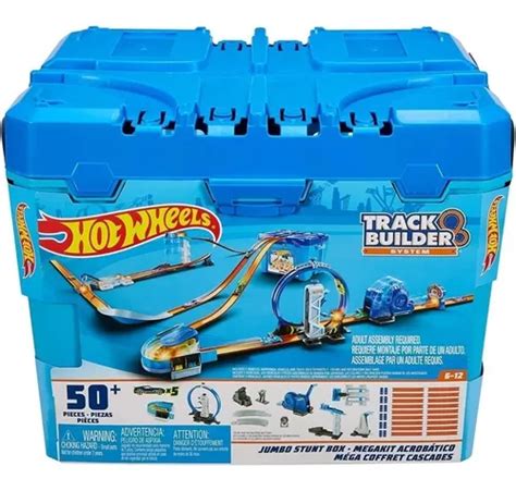 Pista Hot Wheels Track Builder Jumbo Stunt Box Piezas Cuotas sin interés