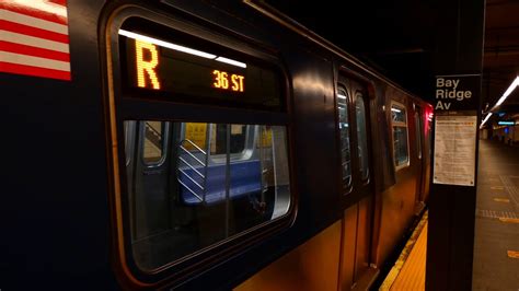 BMT 4th Avenue Line R160A 2 R160B Alstom R Shuttle Train Bay Ridge