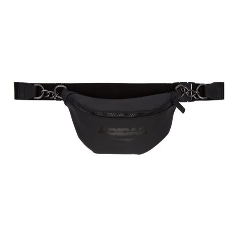 Lyst Adidas Originals Black Faux Leather Fanny Pack In Black