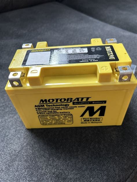 NEW Motobatt AGM Battery MBTX9U Will Replace YT12ABS YTX9BS YTZ12S