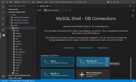 MySQL MySQL Shell For VS Code 4 1 DB Connection Browser