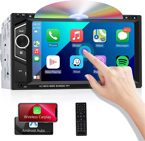 Podofo Carplay Autoradio 2 Din Mit CD DVD 6 2 Touchscreen Android Auto