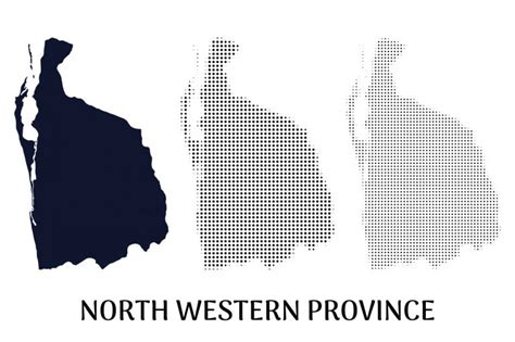 North Western Province Map Vector - Frebers