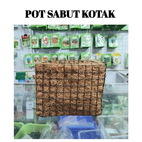 Jual Pot Sabut Serabut Kelapa Kotak Tanaman Hias Bunga Anggrek