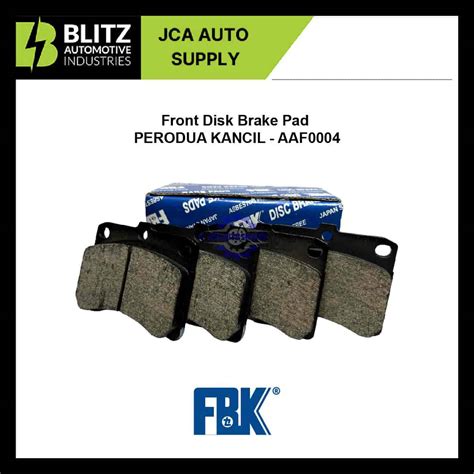 FBK Front Disk Brake Pad KANCIL AAF0004 Blitzcarbon