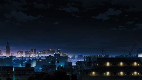 Ночной аниме город картинки - Фото подборки 3