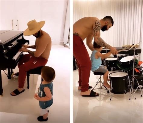 Gusttavo Lima Toca Piano E Bateria Os Filhos