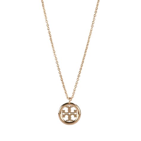 Tory Burch Miller 雙t Logo圓標吊飾項鍊 金 飾品 Yahoo奇摩購物中心