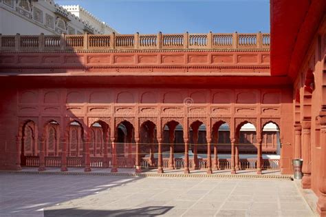 Palace Badal Mahal At Junagarh Fort In Bikaner Rajasthan India